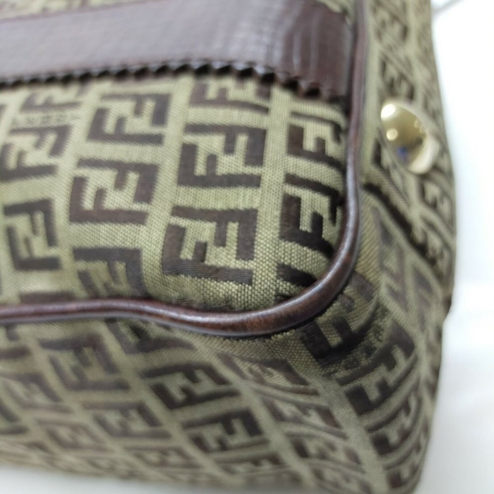 AUTHENTIC Fendi Tote Bag Brown Nylon - Picture 7 of 11